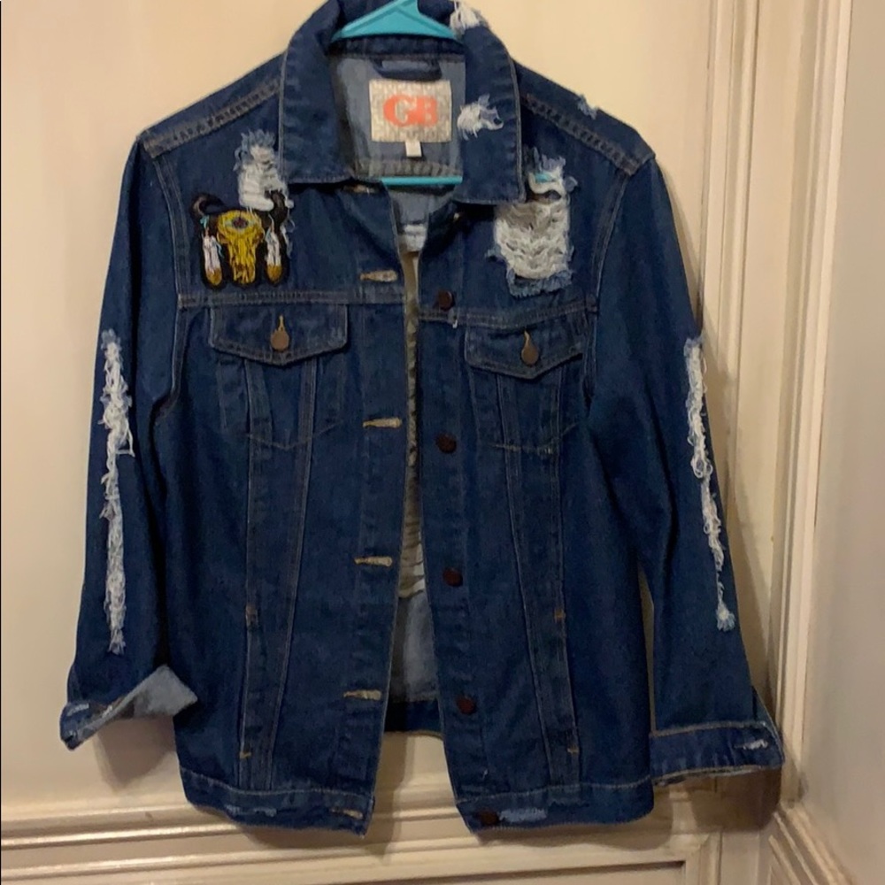 Gianni Bini distressed denim jacket
